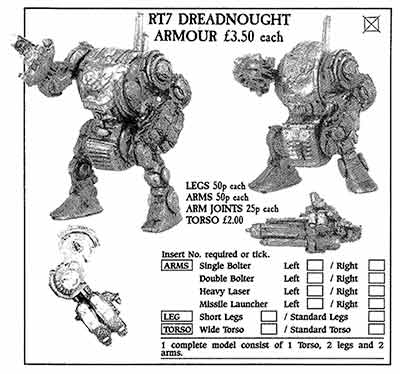 RT7 Dreadnought Armour - RT1 Flyer (Feb 88)